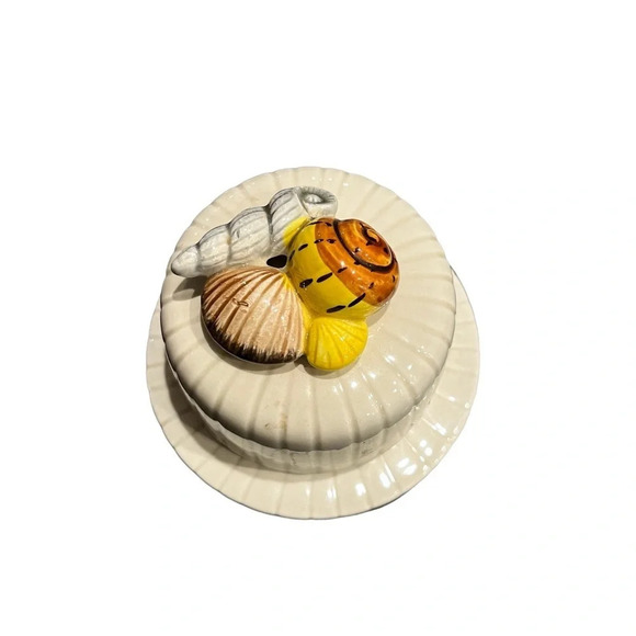 Fitz and Floyd Coquille Individual Butter Server with lid Vintage 1976 rare 3" - Picture 1 of 12